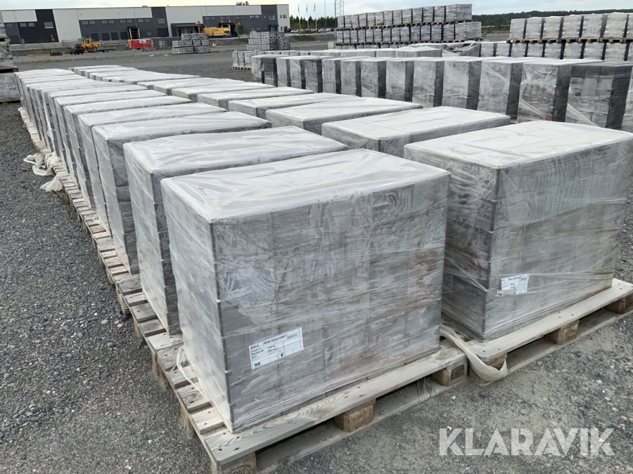 Mur halvsten Starka Villa Ljusgrå 12 34st pallar 