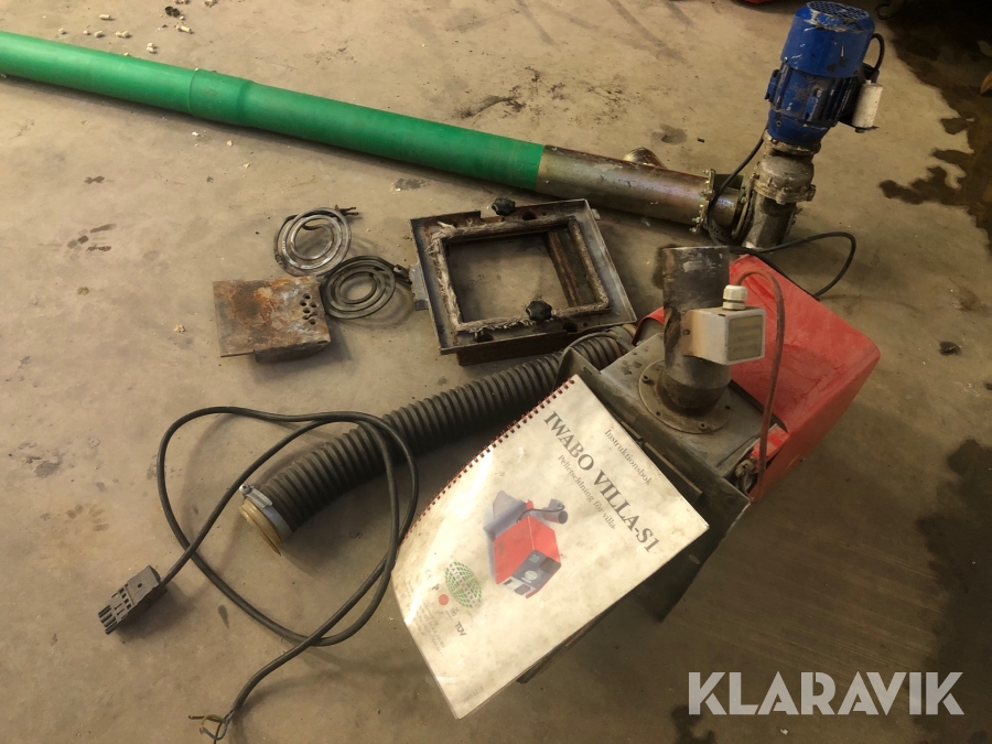 Pelletsbrännare Iwabo Villa-S1 med skruv
