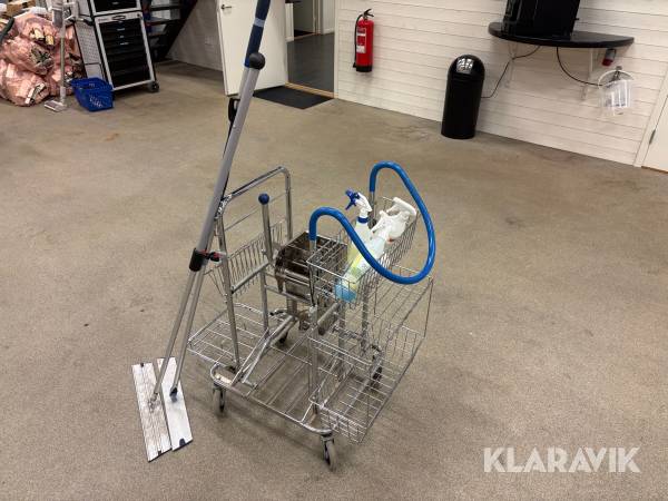 Städvagn med tillbehör