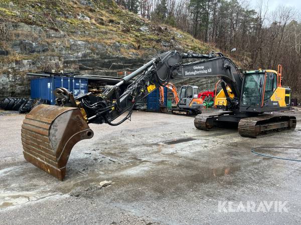 Grävmaskin Volvo EC220EL med grävsystem, tiltrotator & skopa