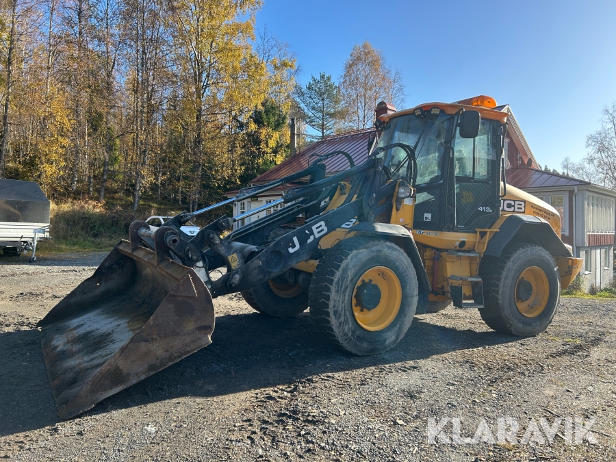 Hjullastare JCB 413S T4 med planeringsskopa