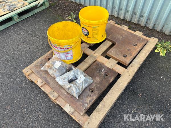 Slitstål till skopa 2st med bultar