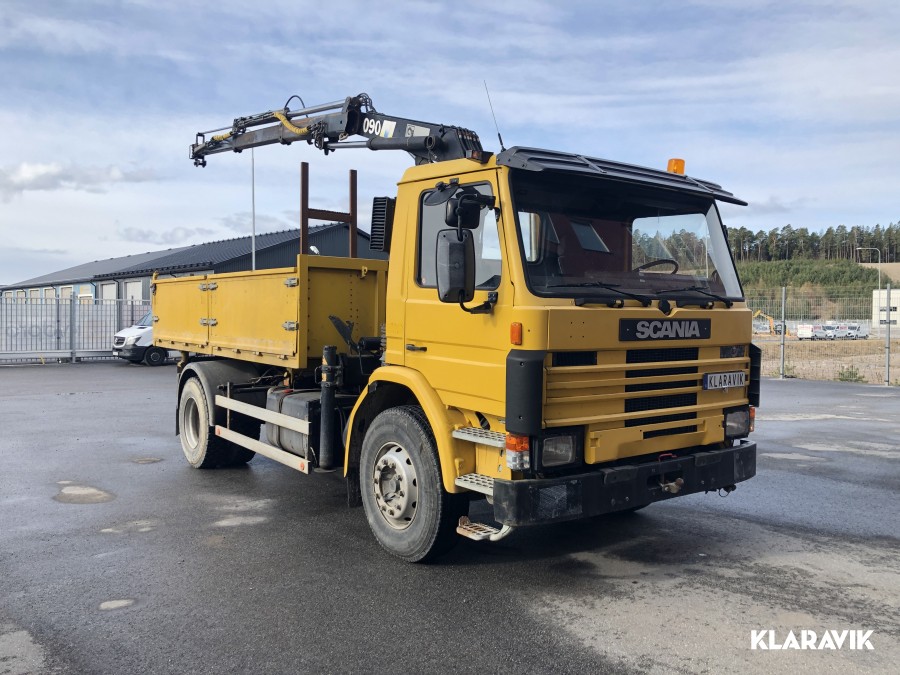Lastbil Scania P93 HL 4X2  med kran