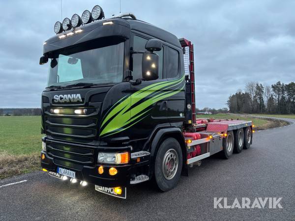 Spriderbil Scania G490 8x4 med JOAB lastväxlare och Recodrive