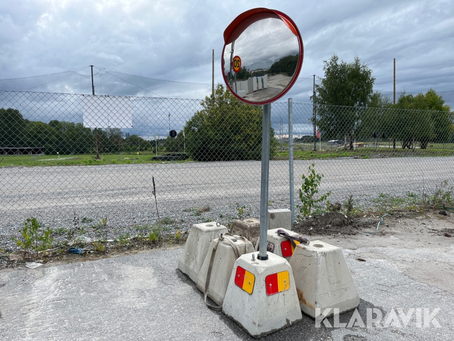 Skyltfundament, en med spegel 6st