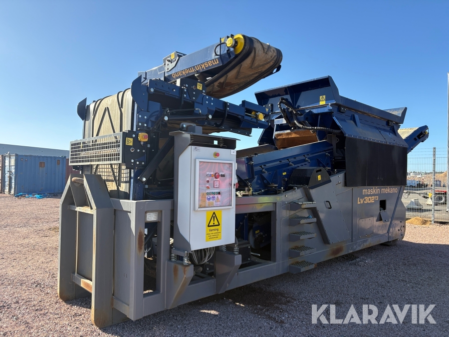 Mobilt Sorteringsverk Maskin Mekano på lastväxlarram