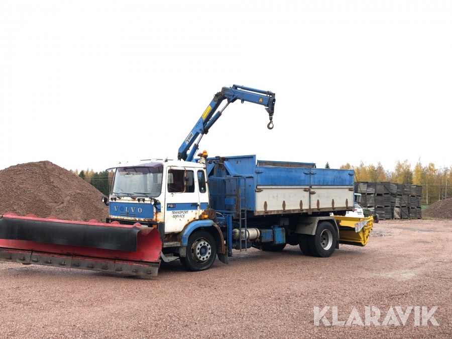 Lastväxlare Volvo F616S med kran och tillbehör 