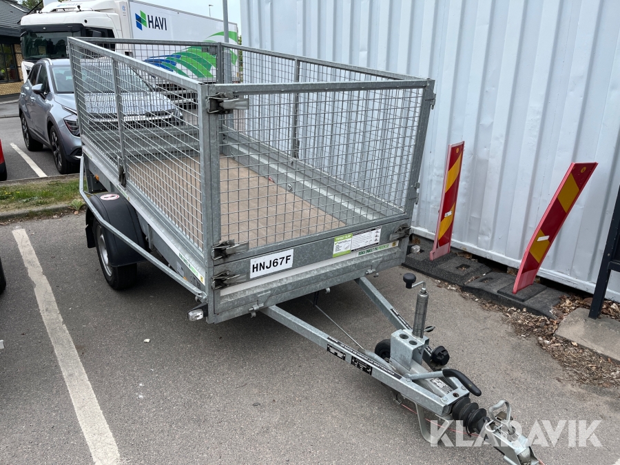 Släpkärra med galler Brenderup 750