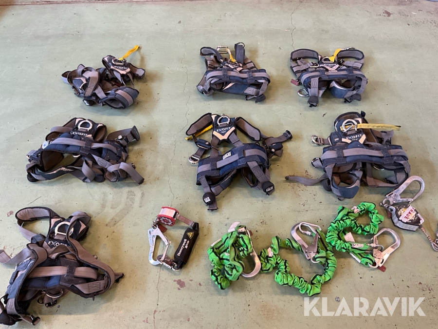 Fallskydd 7st och block 2st