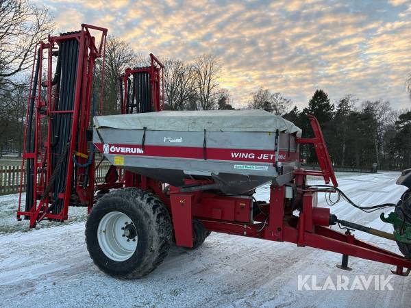 Gödningsspridare Överum Wing Jet 4020 rampspridare 20m