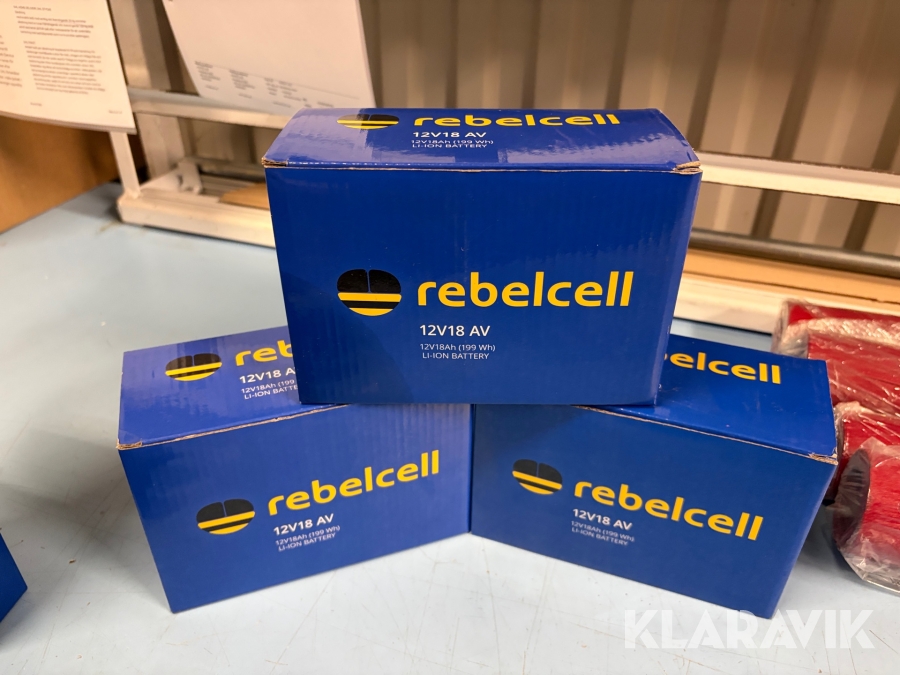 Litiumbatteri Rebelcell 12V18 AV 3 st