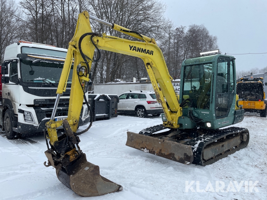 Bandgrävmaskin Yanmar B50-2B inkl rotator, skopor & timmergrip