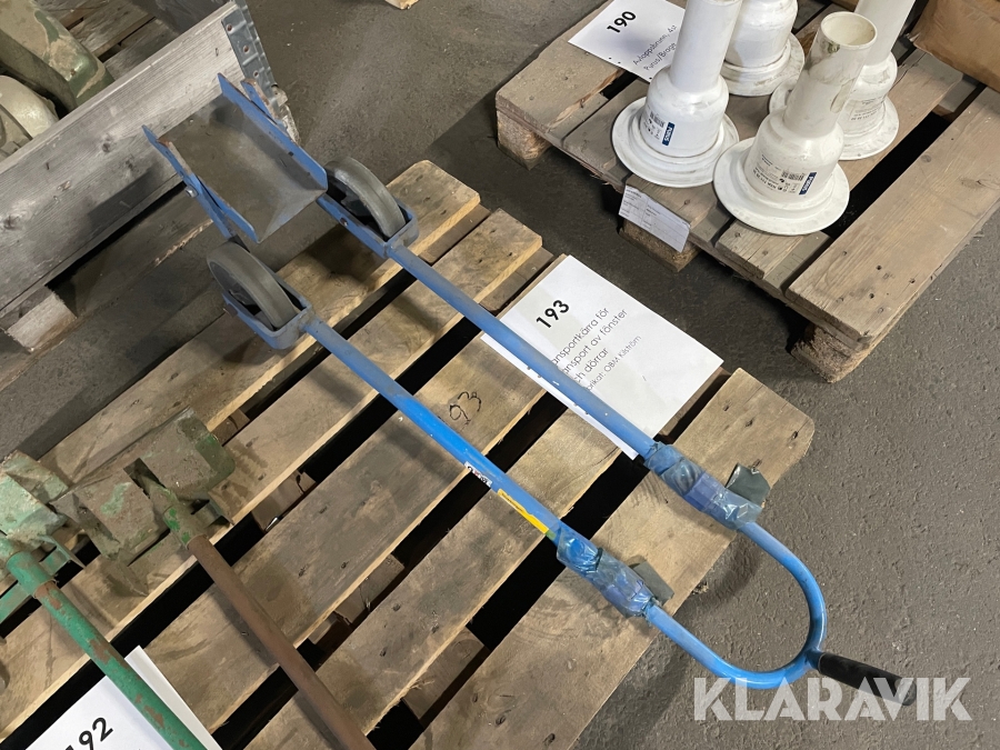 Transportkärra för transport av fönster och dörrar OBM Kilström