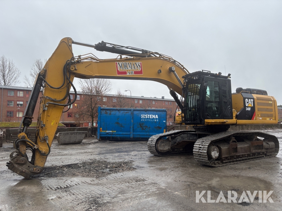 Grävmaskin CAT 340F demolition-utrustad