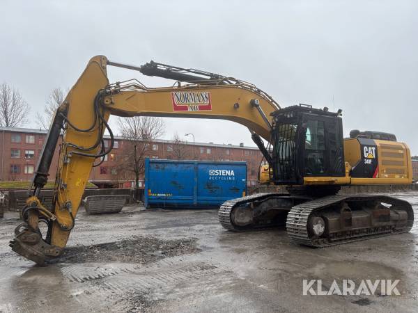 Grävmaskin CAT 340F demolition-utrustad
