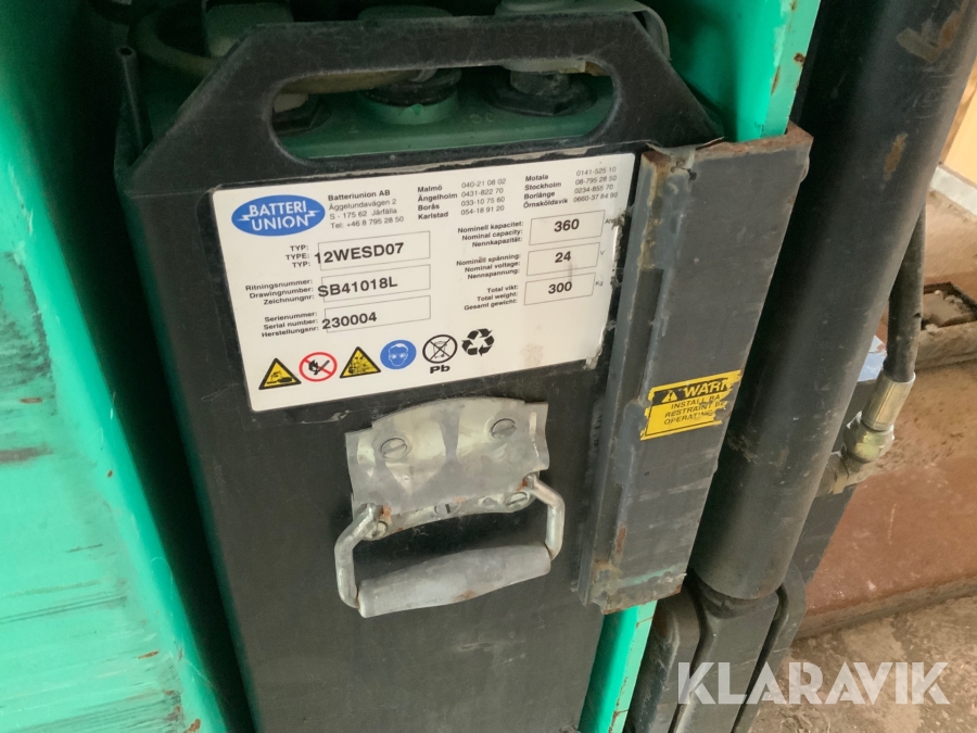 El truck Mitsubishi SB15R, Eskilstuna, Klaravik auktioner