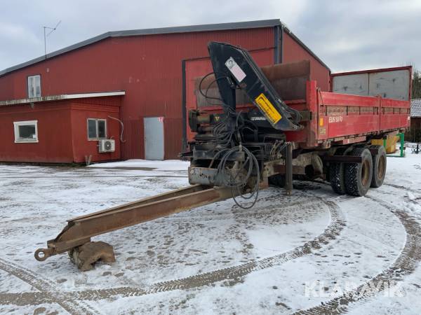 Traktorvagn Krone med HIAB kran