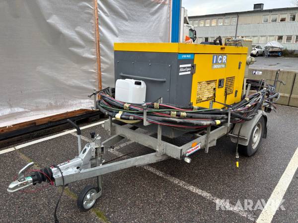 Kompressor med blästerklocka Atlas Copco U19 Pace inkl mask & skor