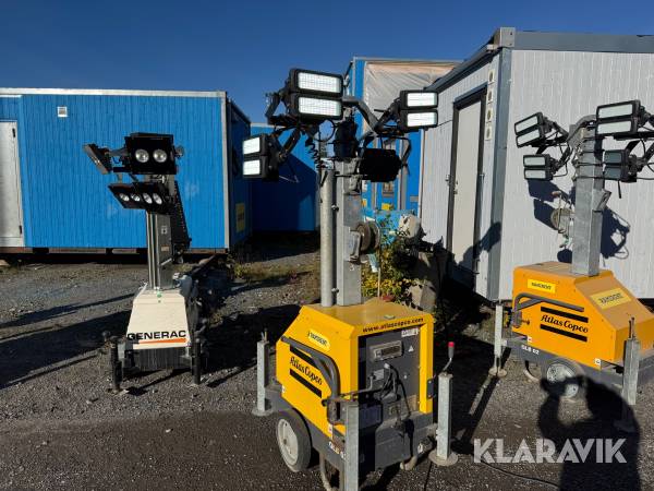 Belysningsmast 7 M LED Atlas Copco QLB 02