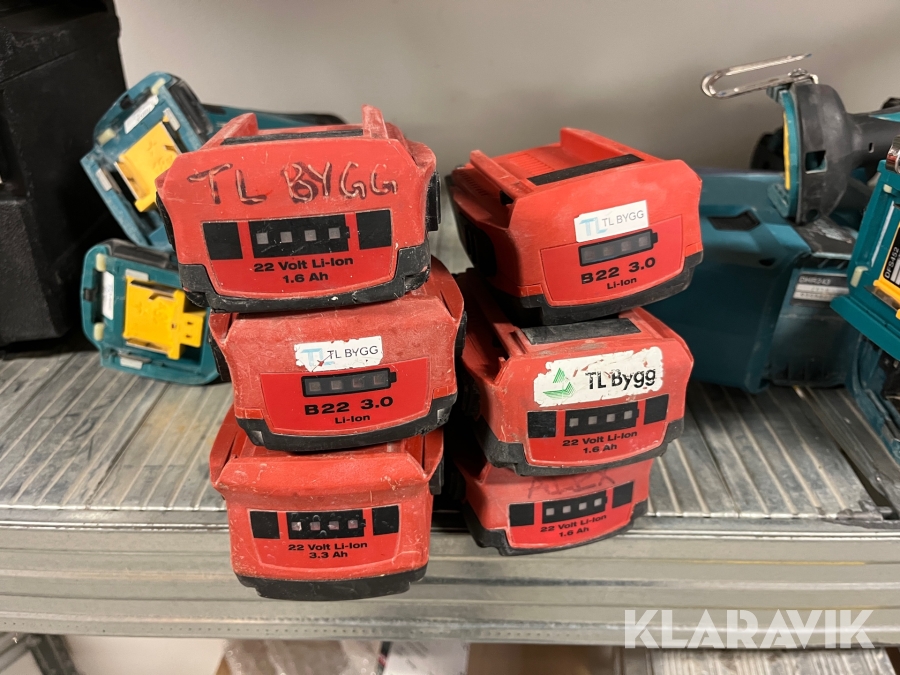 Batterier Hilti 22V 6st