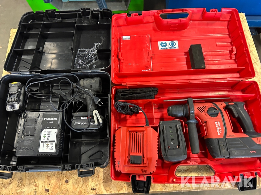 Borrhammare 1 st, Slagskruvdragare 1 st Hilti / Panasonic TE 6A36 AVR / EY 75A7LJ2G