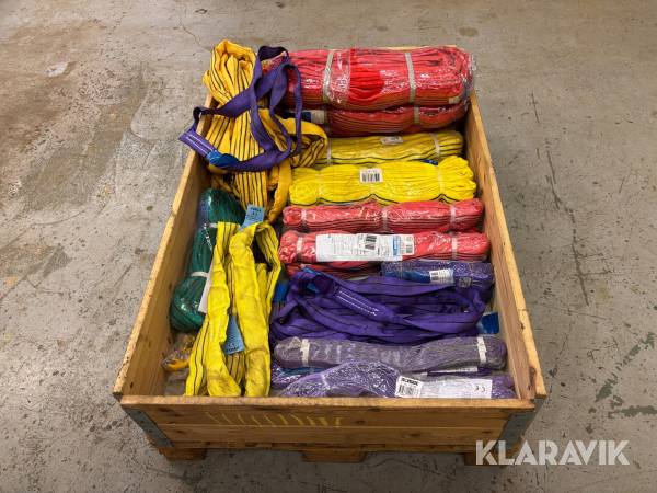 Parti med rundsling/lyftstroppar