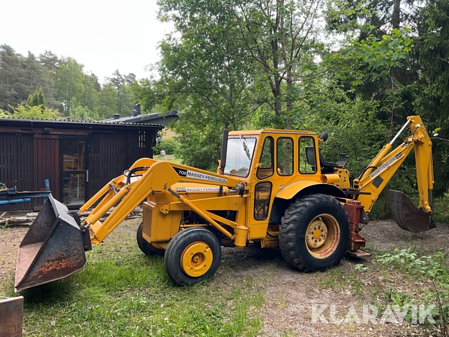 Traktorgrävare veterantraktor Massey Ferguson 203