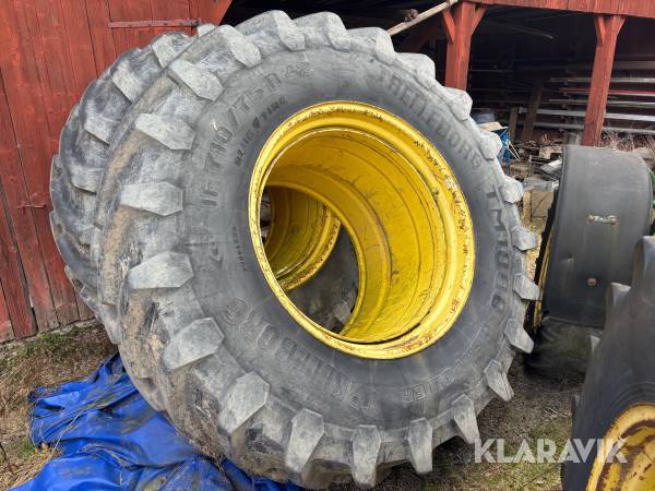Dubbelmontage till JD Trelleborg TM1000 IF 710/75R42