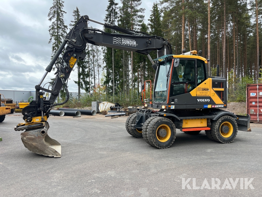 Grävmaskin Volvo EW150E med Leica 3D GPS