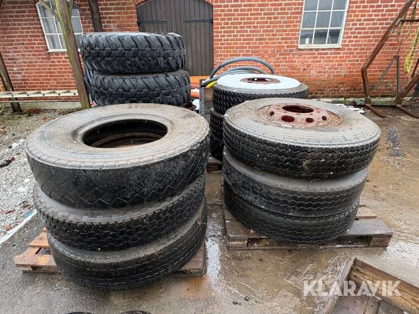 Parti med däck och fälg