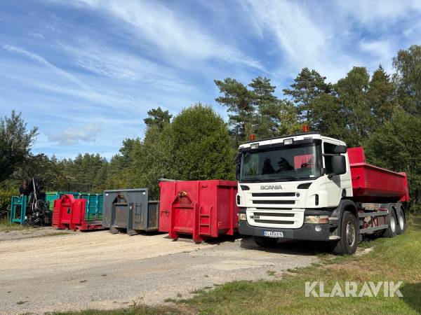Lastväxlare Scania P400 med 6 flak