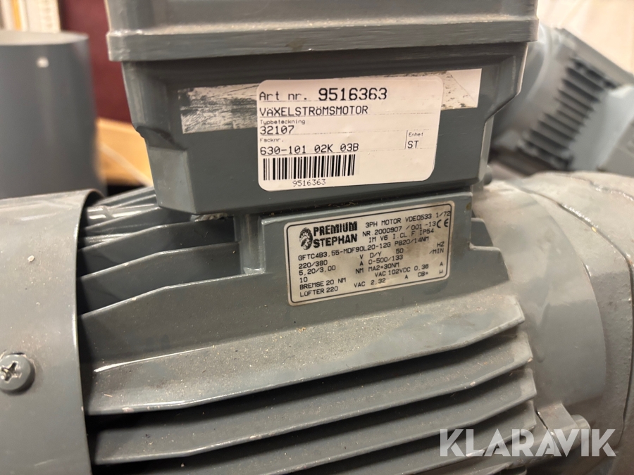 Växelmotor Premium Stephan Gftc4B3 med växelströmsmotor