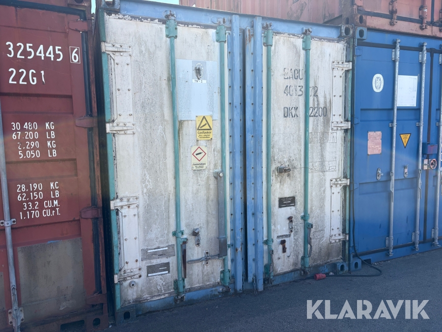 Container 20 fot blå/vit