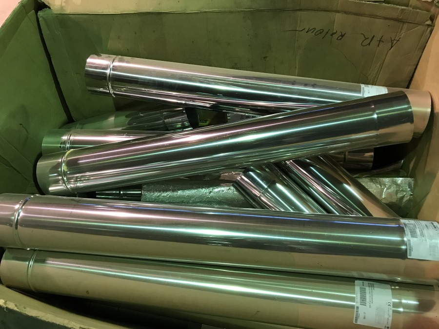 Rostfria skorstensrör