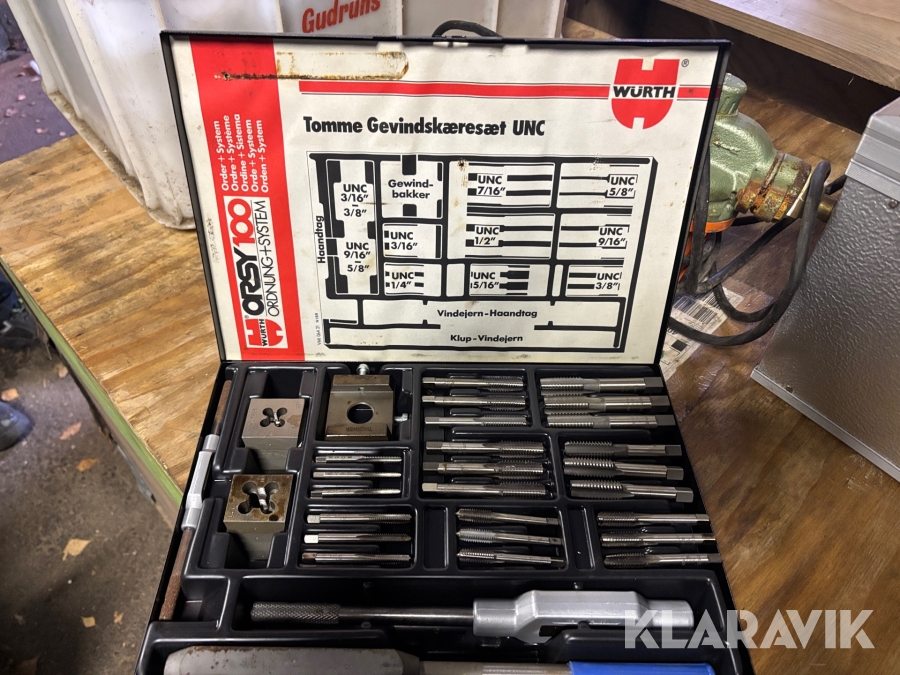 Låda med gängtappar Wurth Orsy 100