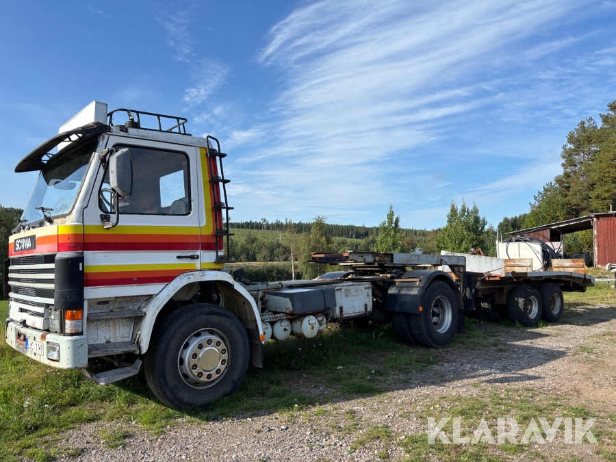 A-Traktor Scania P82HL 4X2L med trailer