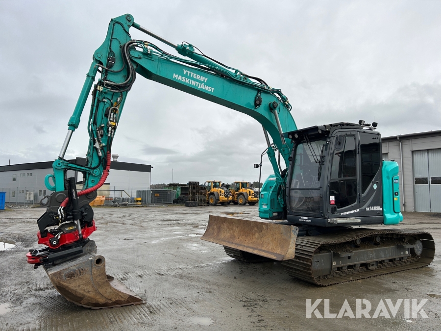 Grävmaskin Kobelco SK140SRLC-7 med Planeringsskopa & rotator m grip