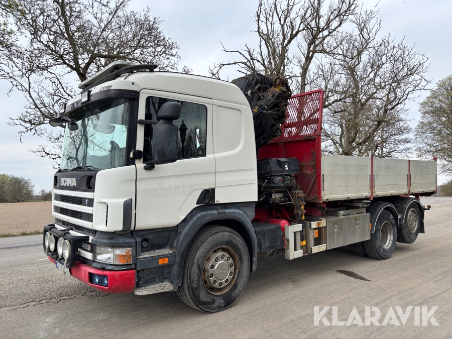 Kranbil med tipp Scania P124gb6x2*4na420 HIAB 220C-5