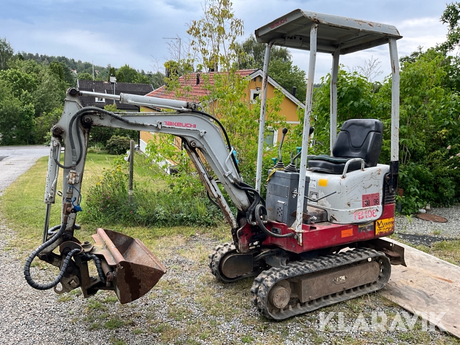 Grävmaskin Takeuchi TB108 med redskap