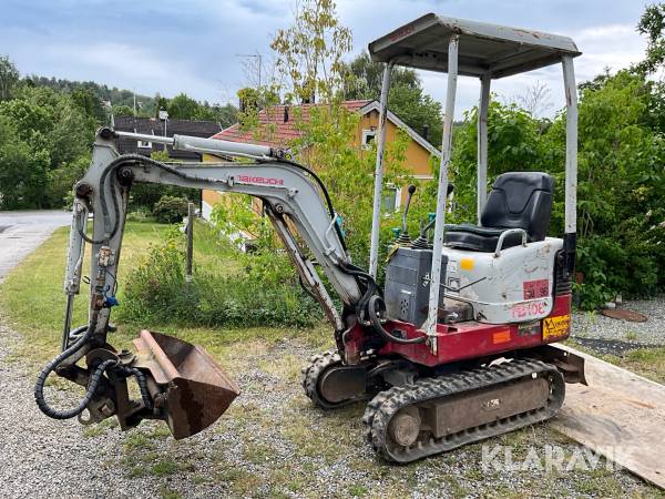Grävmaskin Takeuchi TB108 med redskap