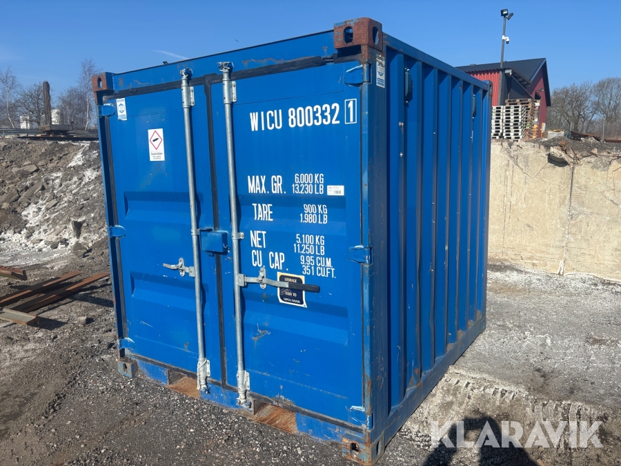 Container 8 fot, inredd