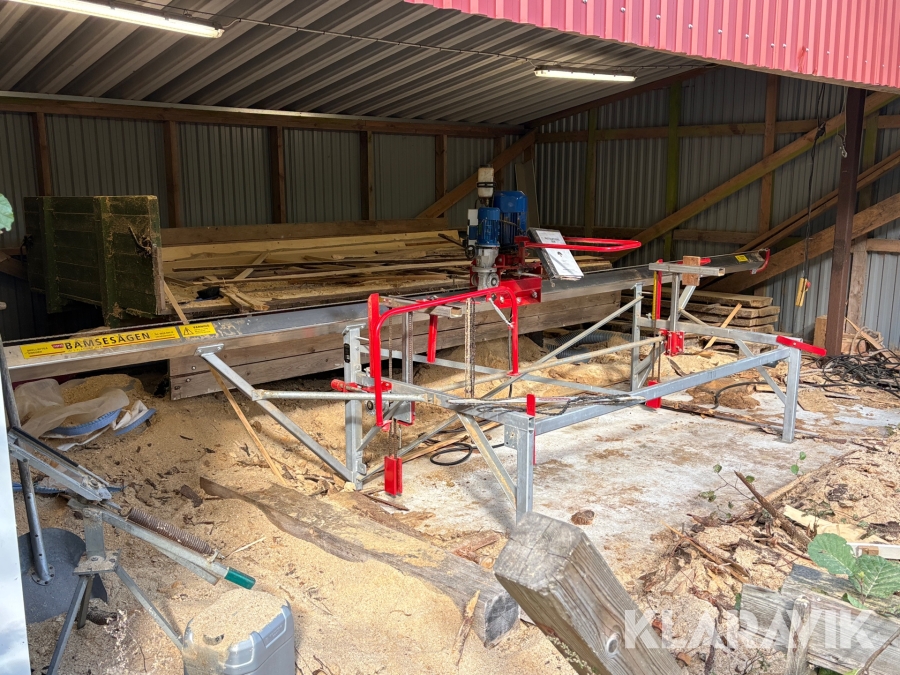 Sågverk JM:s Plåt & Mek Bamsesågen 6m med matning