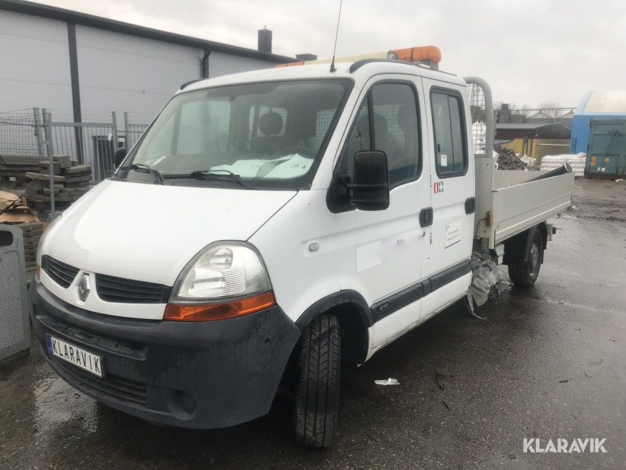 Flakbil Renault Master med kran 