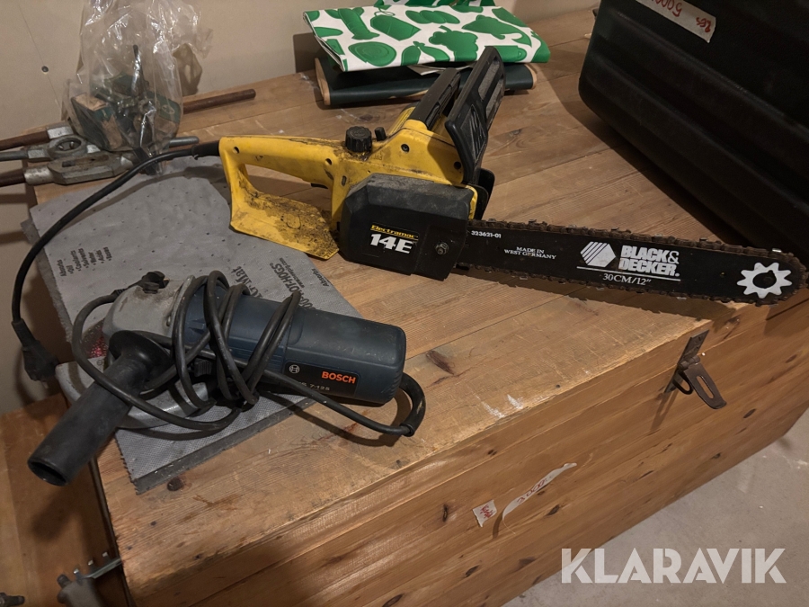 Motorsåg och Vinkelslip Black & Decker / Bosch 2st