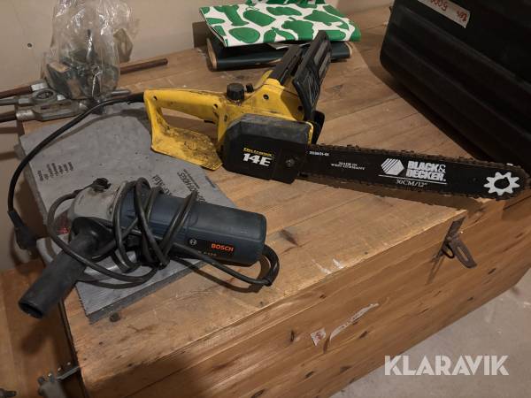 Motorsåg och Vinkelslip Black & Decker / Bosch 2st