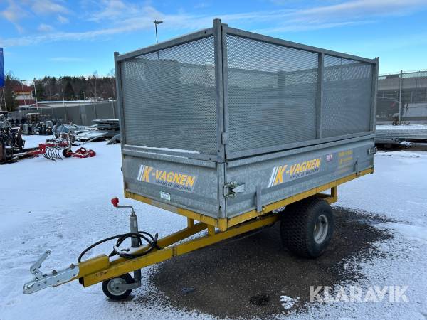 Tippvagn K-vagnen Mini K 600 med lövgaller