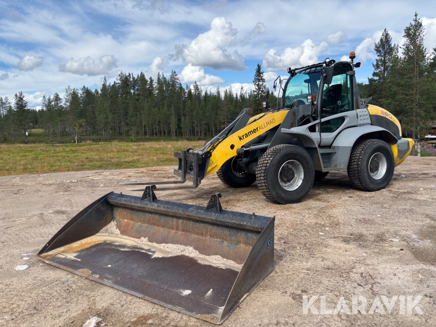 Hjullastare Kramer Allrad 880 med redskap