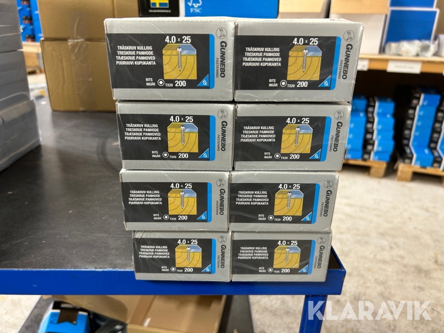 Parti Träskruv Gunnebo 4.0x25