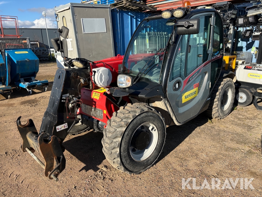 Teleskoplastare Manitou MT 625 H med skopa & gafflar