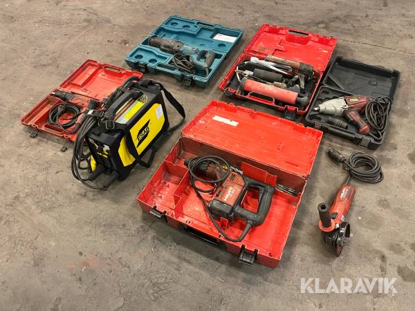 Parti med handverktyg & Svets Hilti, Makita, Esab